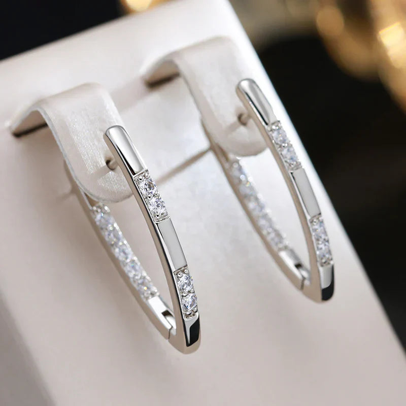 Zirconia Bar Earrings