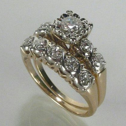 CZ Cluster Vintage Ring