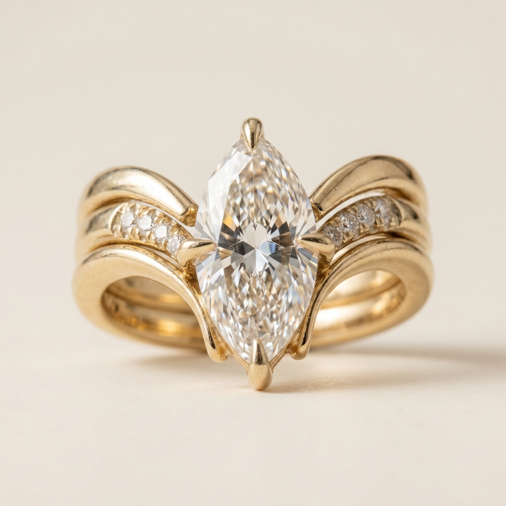 Marquise Crown Ring
