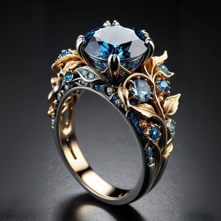 Sapphire Flower Ring